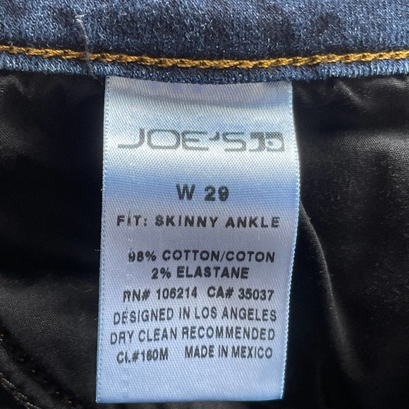 Joe's Skinny Ankle Dark Wash Ellie Jeans Women's Size 29 - Picture 5 of 7